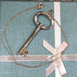 Tiffany & Co Sterling Silver Skeleton Key Necklace